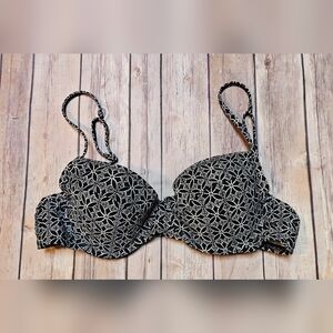 Old Navy Black and White Floral Bra